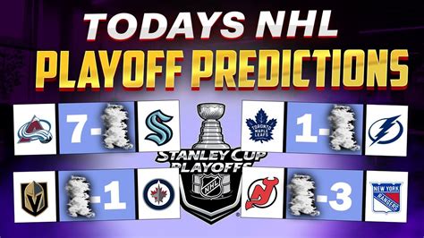 nhl game predictions today.